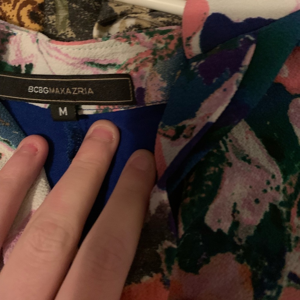 Pretty Floral Blue Backed Shirt